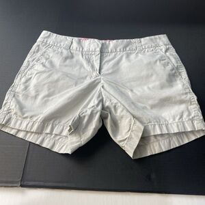 J. CREW womens Size 4 chino shorts Beige Cotton Casual Summer‎ Pockets Used